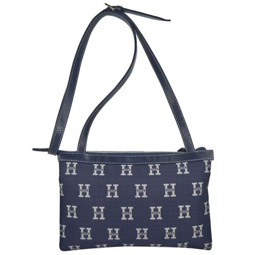 Bolsa Huser monograma tipo cross-body azul mod. M2B112102.