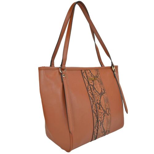 Bolsa Huser Tipo Tote color café Mod. SH22311-1CA