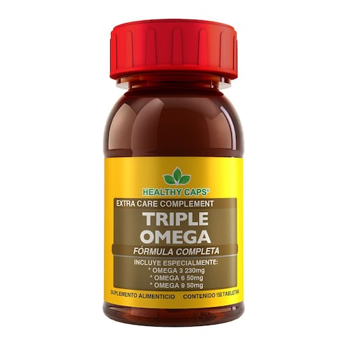 Triple Omega 150 Cápsulas Healthy Caps - Aceite de pescado
