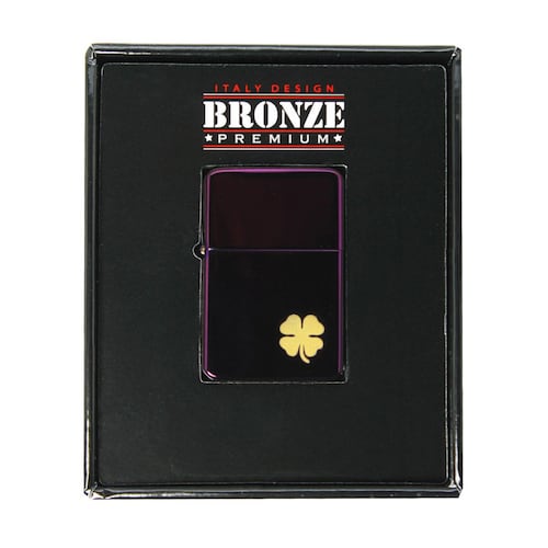 Encendedor Premium 7408 trébol morado Bronze