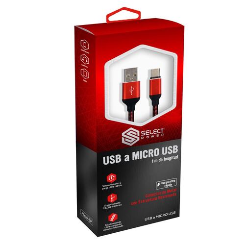 Cable Cargador USB a Micro USB Select Sound