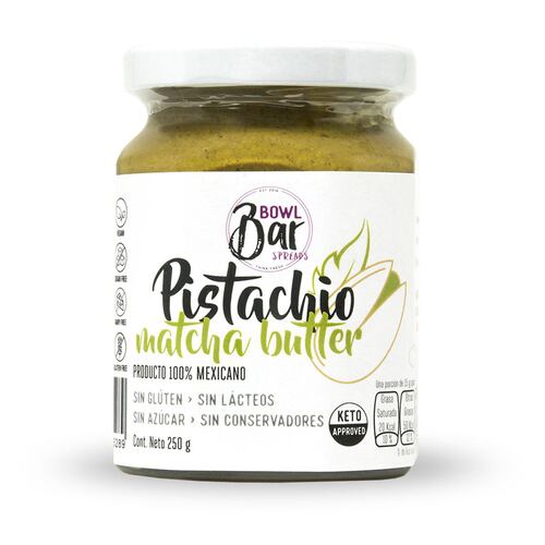 Crema de Pistache con Matcha 250 gramos Bowl Bar