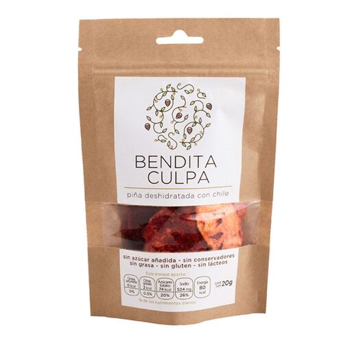 Piña Enchilada Deshidratada 20 gramos Bendita Culpa