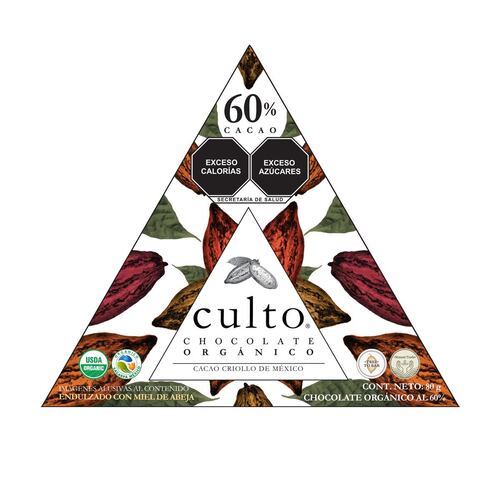 Chocolate Amargo 60% 80g Culto