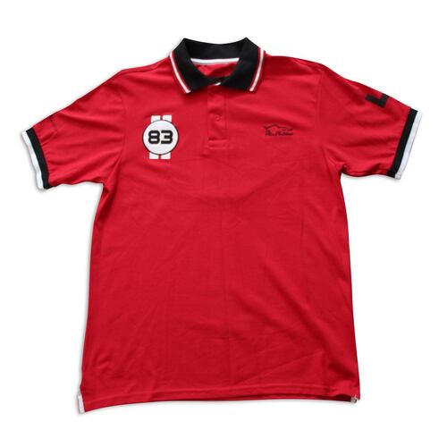Playera tipo polo Pole Position roja chica