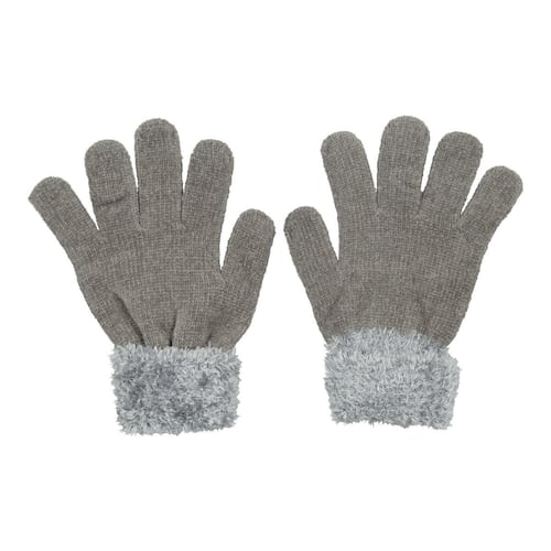 Set de gorro y 1 par de guantes invernales Phi By Philosophy Jr. Gris claro