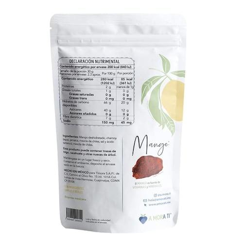 Chewies de Mango deshidratado con chile 70g