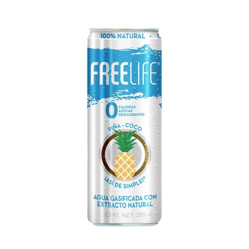 Agua Gasificada con extracto de fruta 100% natural de Piña Coco