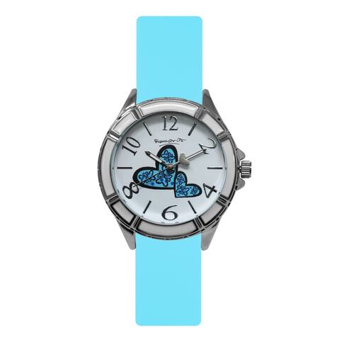 Reloj Romero Britto Azul y Blanco Para Dama