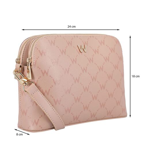 Bolsa cross body Westies color beige Modelo HBSIMONEZWE