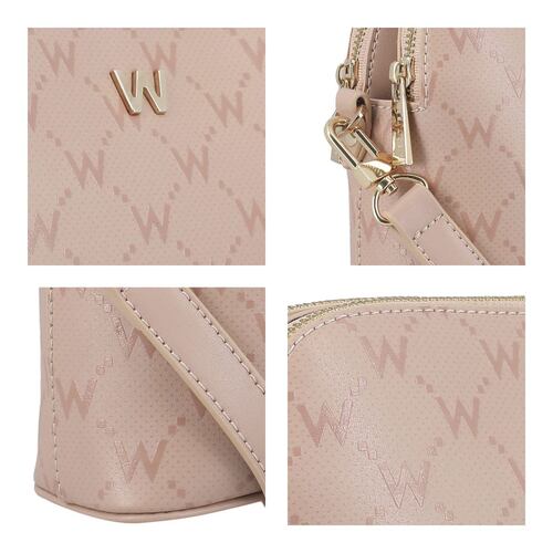 Bolsa cross body Westies color beige Modelo HBSIMONEZWE