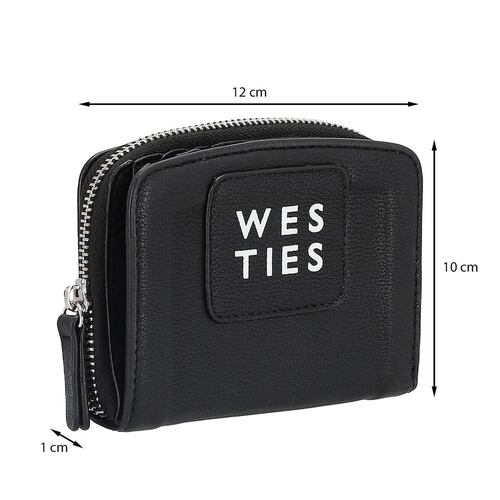 Cartera Westies bi-fold color Negro para Mujer