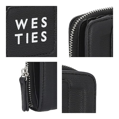 Cartera Westies bi-fold color Negro para Mujer