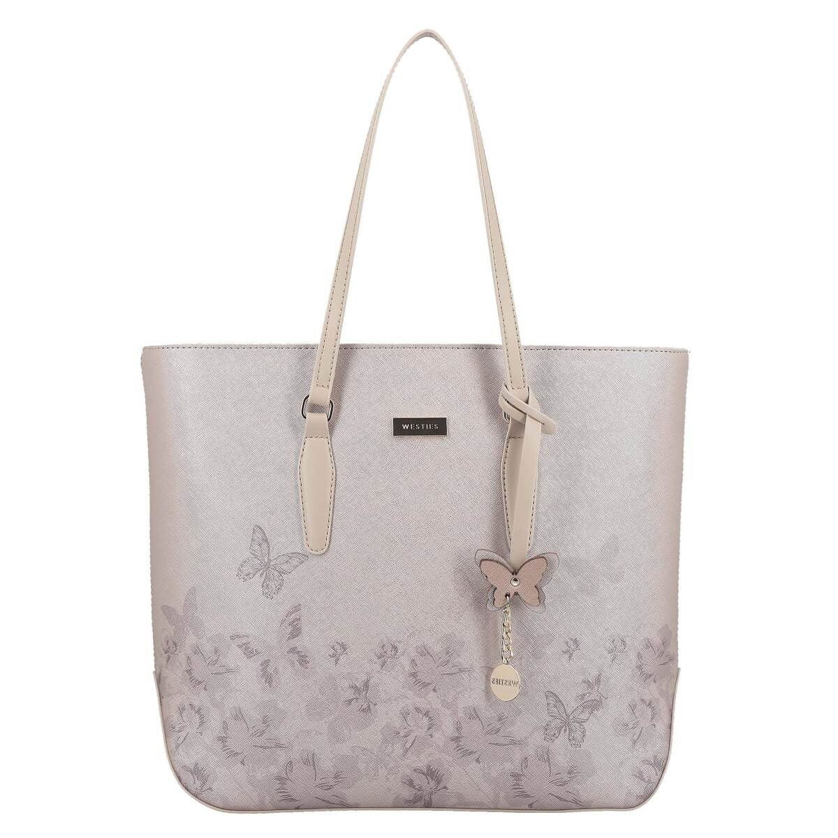 Bolsa Tote Westies beige mariposa