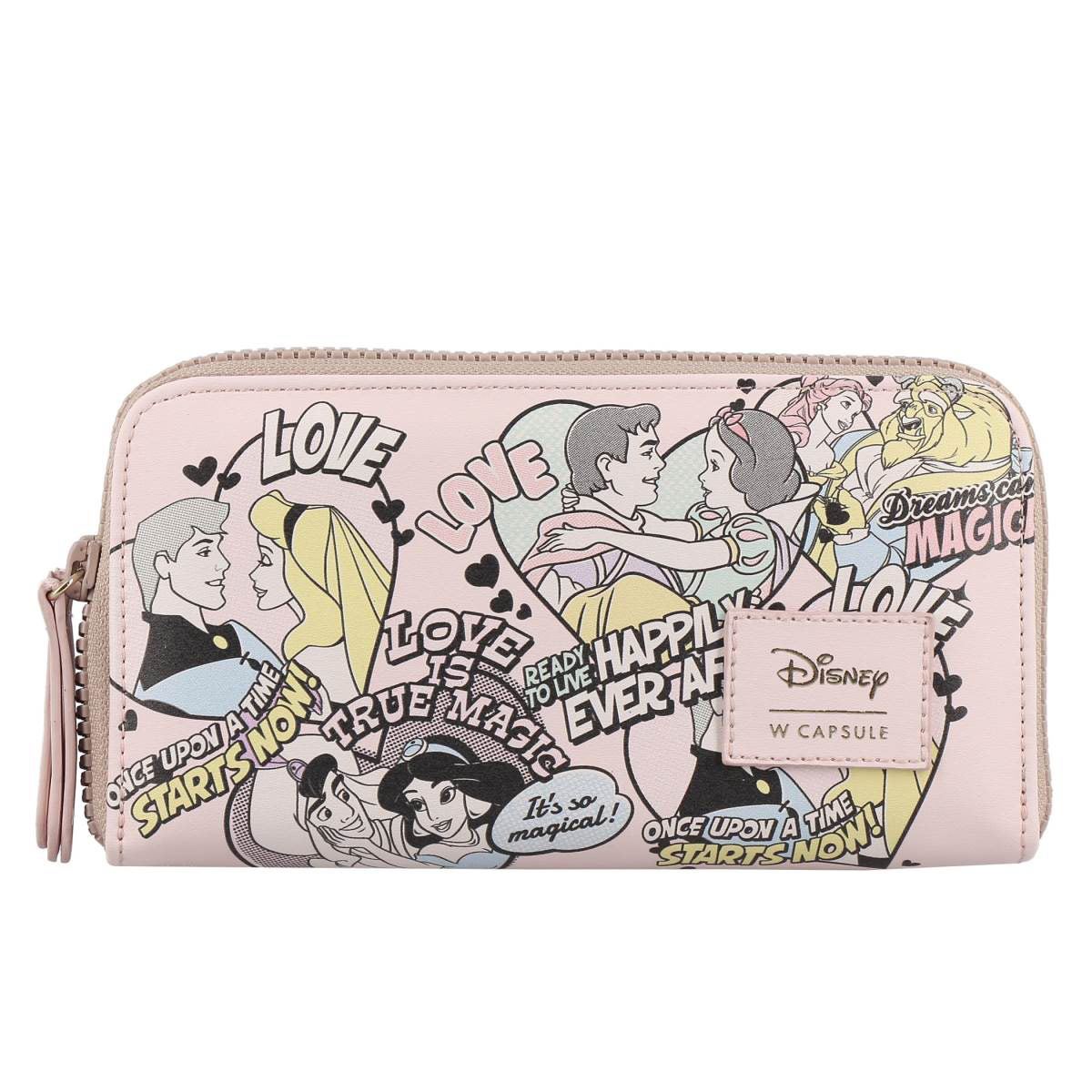 Cartera Zip Around Princesas y Pr ncipes Rosa Claro W Capsule