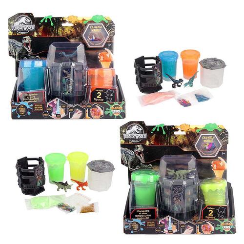 Slime jurassic World 2 pack with figure Asst