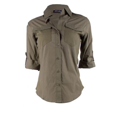 Blusa con elevador CH color verde Philosophy Jr.