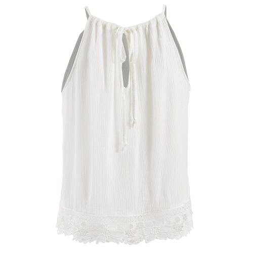 Blusa halter CH color blanco Philosophy Jr.