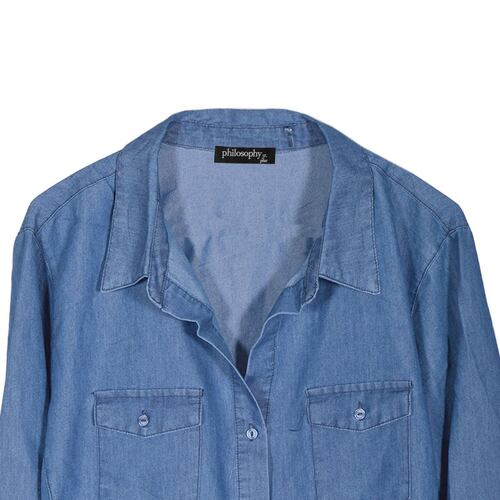 Blusa Philosophy Jr. Camisero Ch azul claro