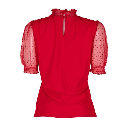Blusa Philosophy Jr. con transparencia G rojo