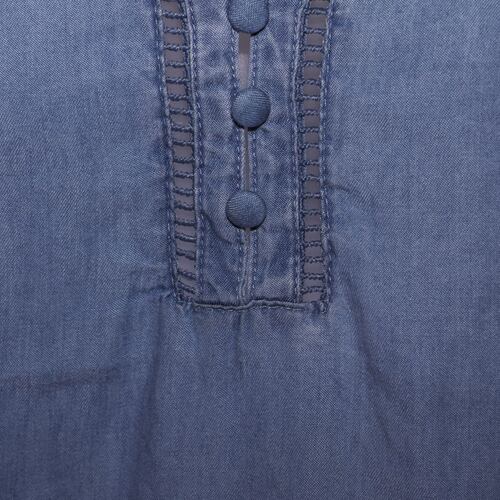 Blusa Philosophy Jr. Escote V M Azul