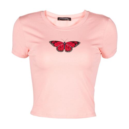 Playera Mariposa Philosophy Jr. M Rosa