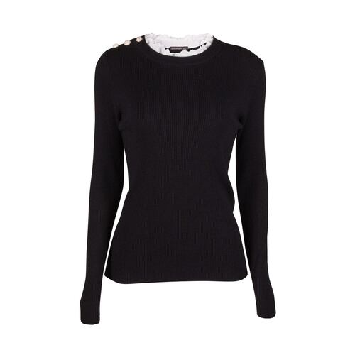 Suéter Con Aplicaciones Philosophy Jr. Ch Negro