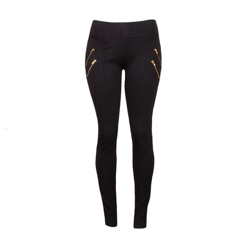 Leggings Con Cierres Philosophy Jr Ch Negro