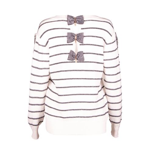 Suéter Rayas Philosophy Jr M Blanco Combinado