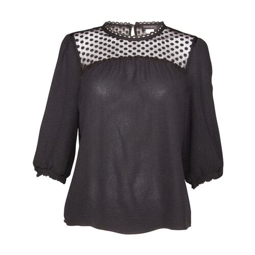 Blusa Con Transparencia Philosophy Jr G Negro