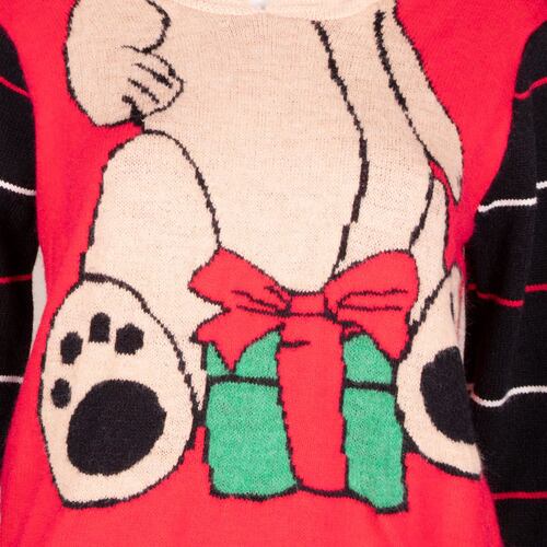 Suéter navideño Philosophy Jr Ch rojo combinado