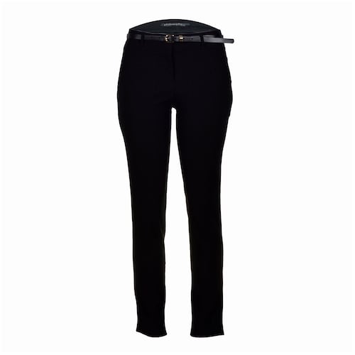 Pantalón para mujer, recto con cinturón a tono Philosophy Jr talla grande color negro modelo HP9080NCH