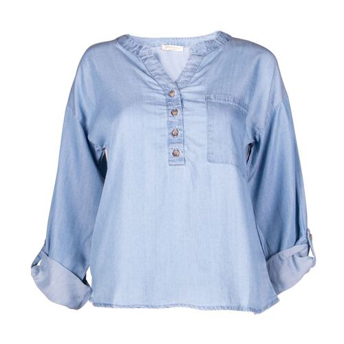 Blusa escote v Philosophy Jr G azul