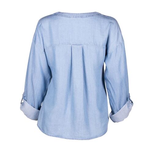 Blusa escote v Philosophy Jr G azul