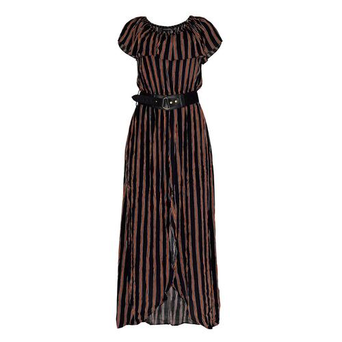 Vestido rayas Philosophy Jr M Negro Combinado