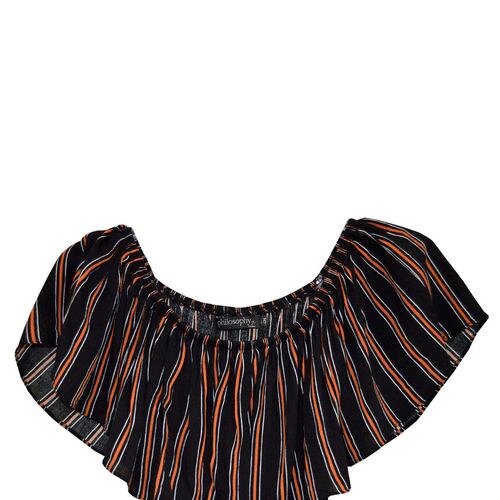 Vestido rayas Philosophy Jr M Negro Combinado