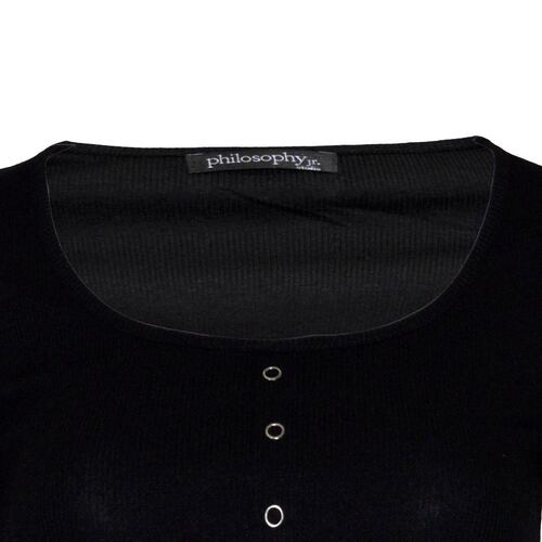 Playera con broches Philosophy Jr M Negro