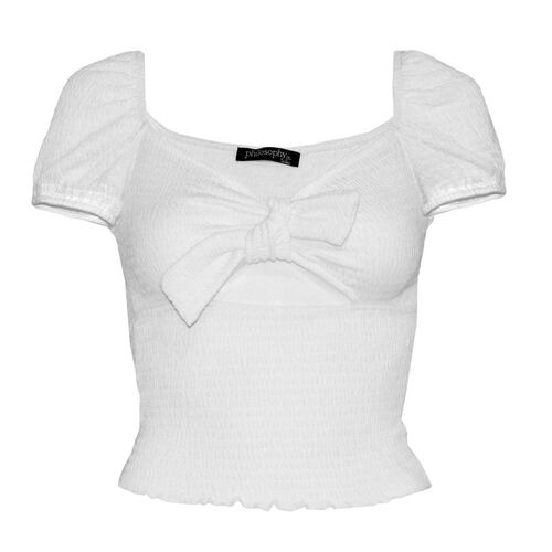 Blusa con amarre Philosophy Jr M Blanco