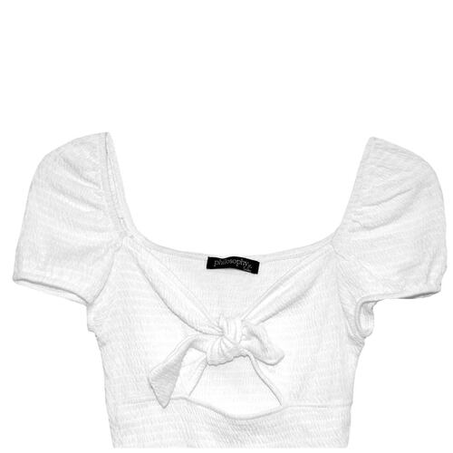 Blusa con amarre Philosophy Jr M Blanco