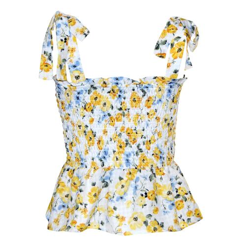 Blusa floral Philosophy Jr Ch Amarillo Combinado