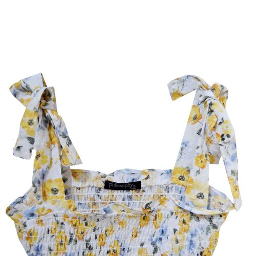 Blusa floral Philosophy Jr Ch Amarillo Combinado