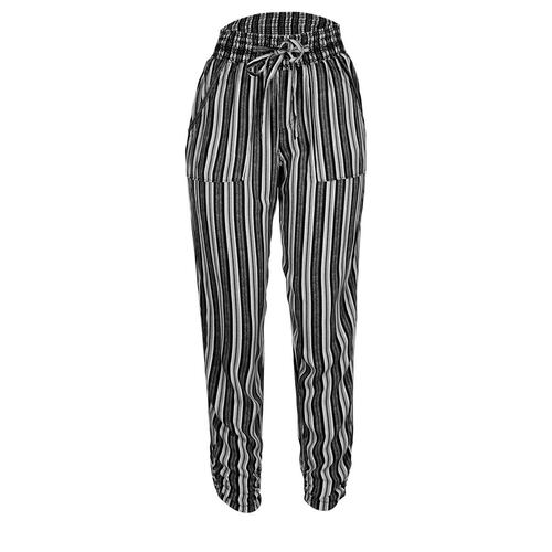 Pantalón rayas Philosophy Jr talla mediana color negro combinado modelo jp49n