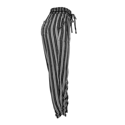 Pantalón rayas Philosophy Jr talla mediana color negro combinado modelo jp49n