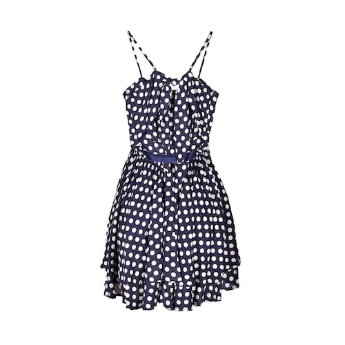 Vestido puntos Philosophy Jr M negro combinado