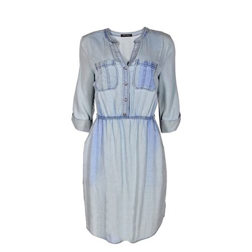 Vestido mezclilla Philosophy Jr talla extra grande color azul claro modelo 70338