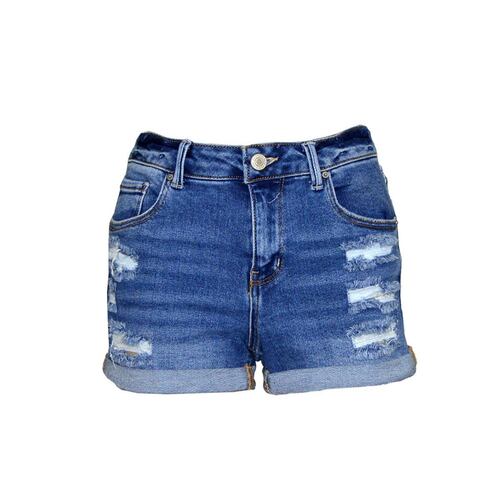 Short con destrucción Philosophy jr talla mediana color azul medio modelo 90232