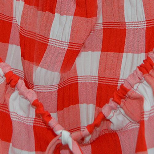Blusa cuadros Philosophy Jr talla grande color rojo combinado modelo 11372