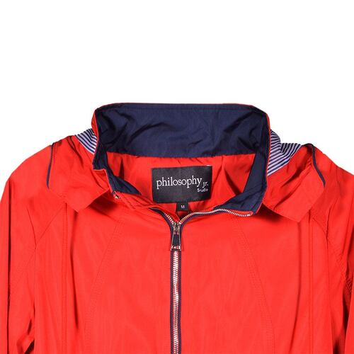 Gabardina cuello alto Philosophy Jr Ch rojo