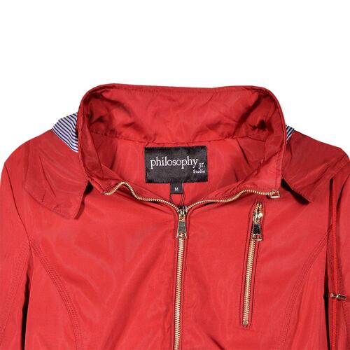 Gabardina cuello alto Philosophy Jr Ch rojo obscuro