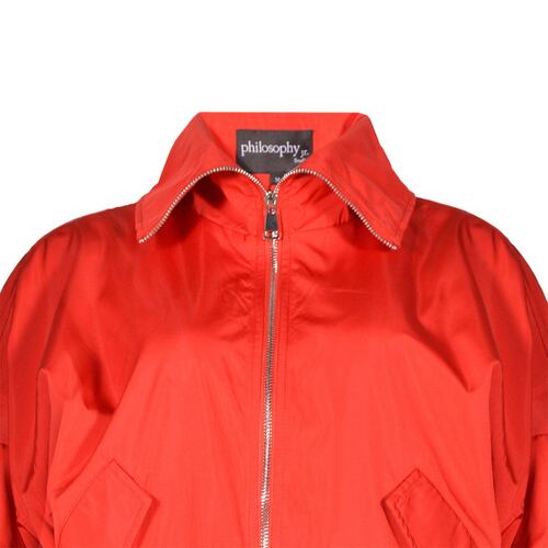 Gabardina cuello alto Philosophy Jr G rojo